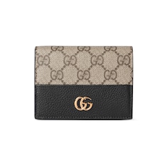 GG Marmont bi-color card case wallet