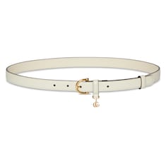 Thin belt with stirrup buckle