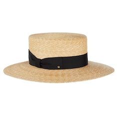 Strohhut mit Ripsband-Detail