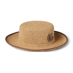 Cappello in paglia con logo GG