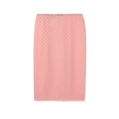 Gonna in seta GG jacquard