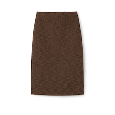 Seeded wool skirt