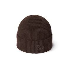 Cappello in cashmere con patch