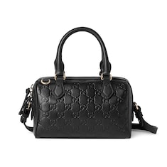 GG Emblem small boston bag