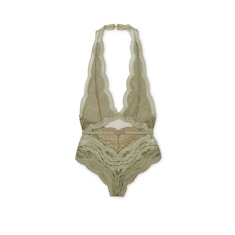 Body aus Tüll mit Blumen-Spitze