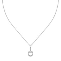 Collier Gucci Horsebit avec diamants 18 carats