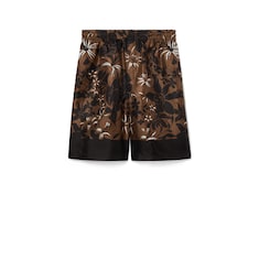 Shorts in twill di seta stampati