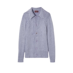 Cardigan in lana mohair spazzolata