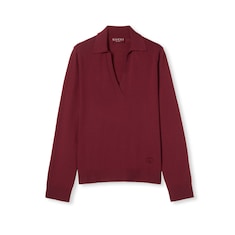Extra fine wool polo top