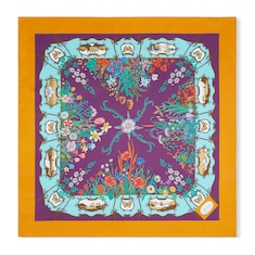 Carré en twill de soie imprimé