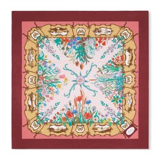 Carré en twill de soie imprimé