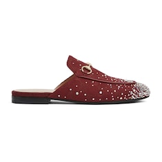 Mules Princetown avec cristaux pour femme 