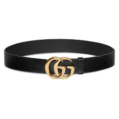 Ceinture large GG Marmont avec boucle brillante