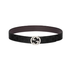 Reversible belt with Interlocking G buckle
