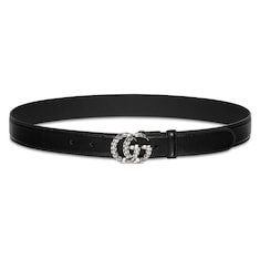 GG Marmont thin belt with crystals