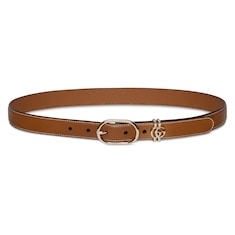 Belt with oval buckle