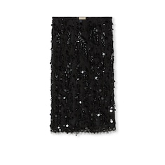 Sequin embroidered lace skirt