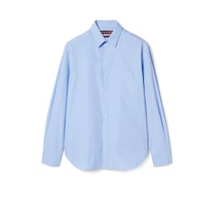 Cotton poplin shirt with logo