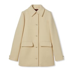 Textured wool tweed coat
