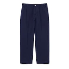 Washed denim pant with embossed label