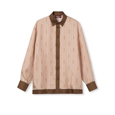 Camisa de sarga de seda con estampado