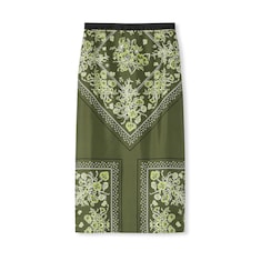 Jupe en twill de soie imprimé