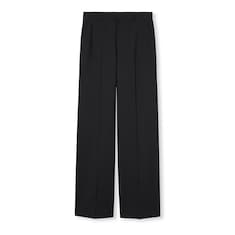 Wool pants with logo