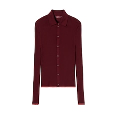 Poloshirt aus feinem Kaschmir und Seide mit Web