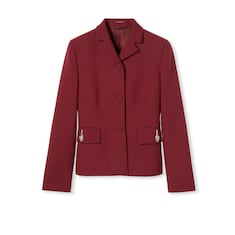 Crêpe wool silk jacket with tiger
