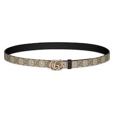 Cinturón fino GG Marmont reversible