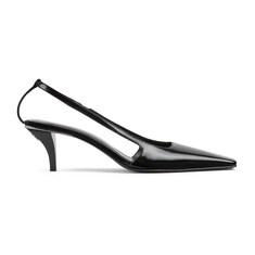 Décolleté slingback donna con logo con cristalli