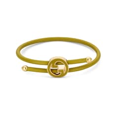 Bracelet with enamel Round Interlocking G