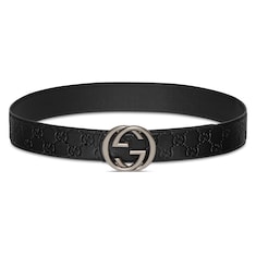 Reversible belt with Interlocking G buckle