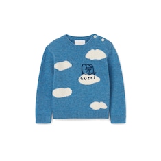 Baby wool sweater with embroidery