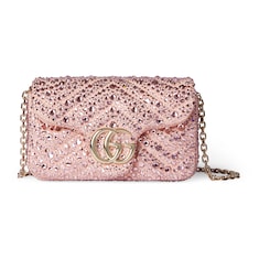 GG Marmont Mini-Schultertasche mit Kristallen