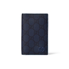Dusty blue interior GG long card case