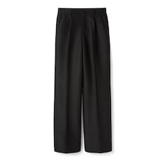 Wool silk pants with logo