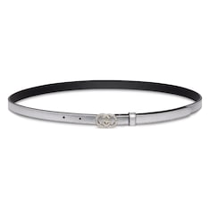 Ceinture fine avec boucle à détail GG enlacés