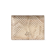 Kleine GG Marmont Brieftasche aus Pythonleder