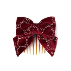 Barrette à cheveux en velours doux avec cristaux