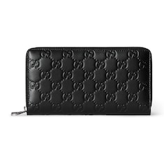 GG Emblem zip around wallet