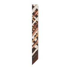 Printed silk twill ribbon