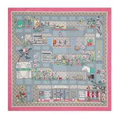 Carré en twill de soie imprimé