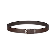 Belt with stirrup buckle