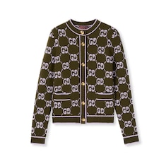 Cardigan en jacquard de laine bouclée GG