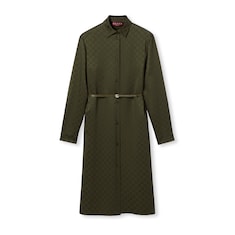 GG satin shirt dress
