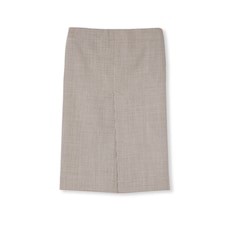 Gingham wool skirt with embroidery