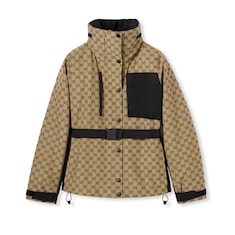 GG technical fabric jacquard jacket