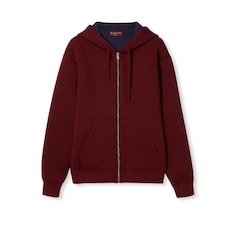 Giacca con cerniera in jersey di cotone e viscosa doppiato