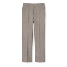 Gingham wool pants with embroidery